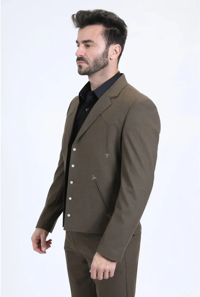Men's Western Sport Suit - Brown 6   - from alligatorwarehouse.com