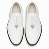 Los Altos White Ostrich Leg Lace Up Sneakers 3   - from alligatorwarehouse.com