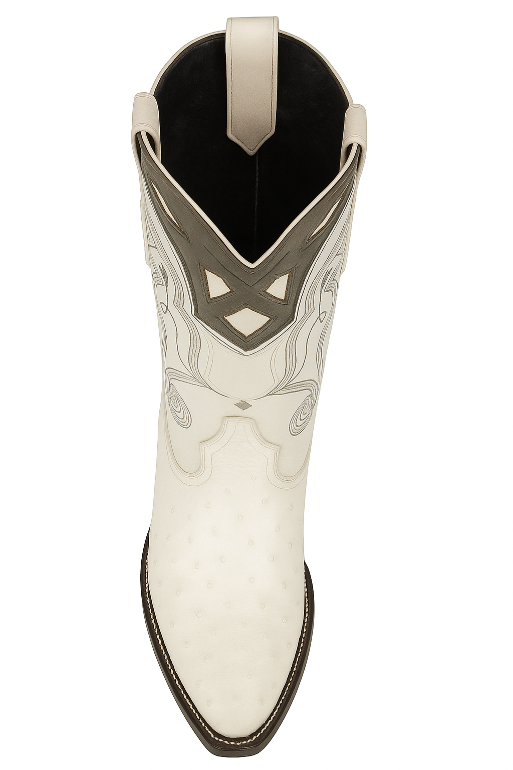 Men's Wild West Smooth Ostrich Skin 3X Toe Boots 29504-B