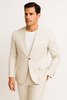White Linen Suit For Summer - Collarless Blazer and Pants Collarless Lapel - No Lapel Casual! 2   - from alligatorwarehouse.com