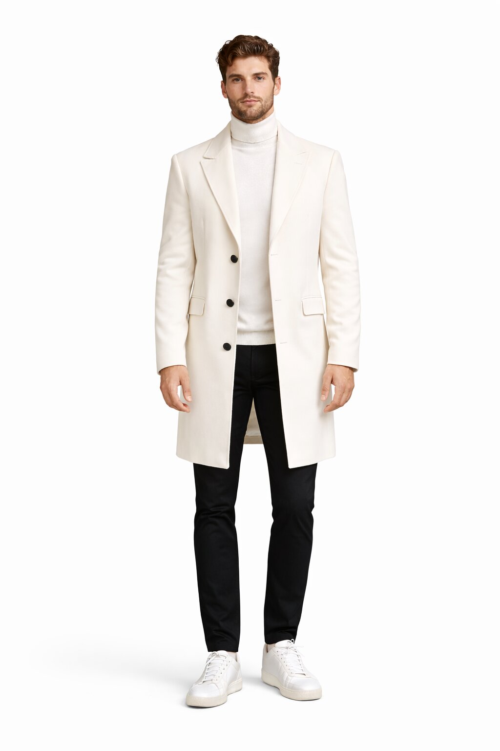 Mens White Overcoat - White Topcoat For Men