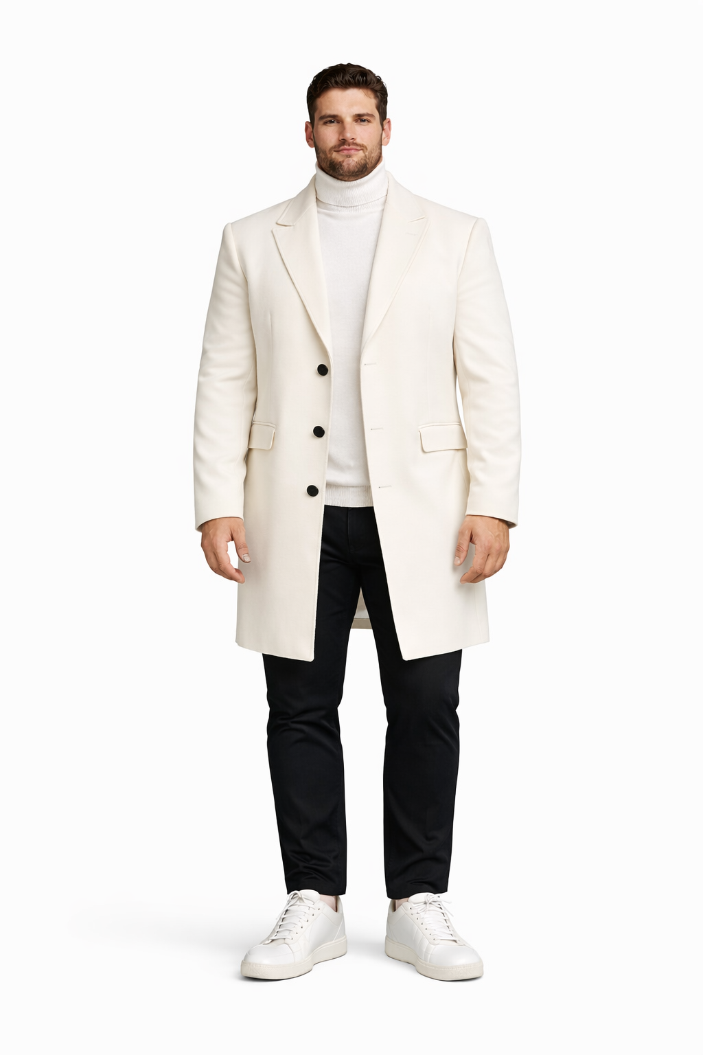 Mens White Overcoat - White Topcoat For Men