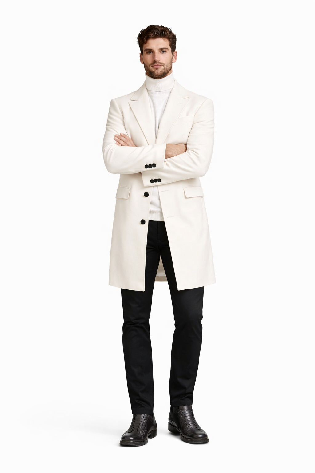 Mens White Overcoat - White Topcoat For Men