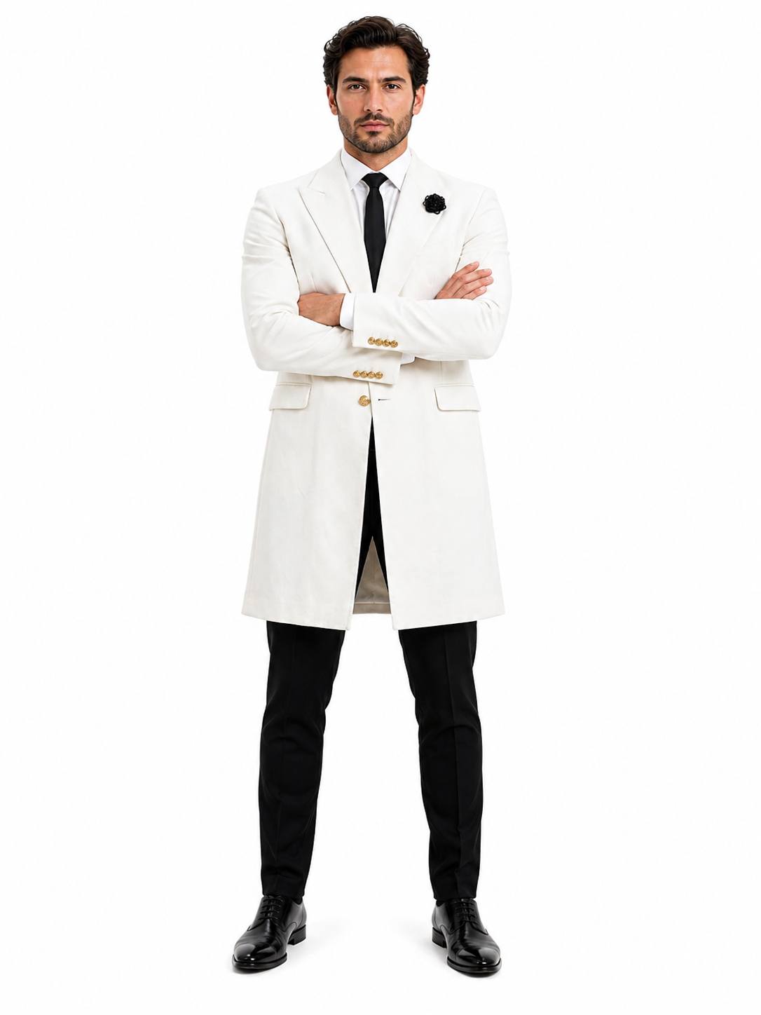 Mens White Velvet Victorian Tailcoat Tuxedo – Three Quarter Length Cutaway Stage And Wedding Jacket