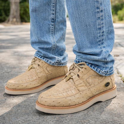 Men's Wild West Boots Caiman and Ostrich Skin Shoe 2ZA050211