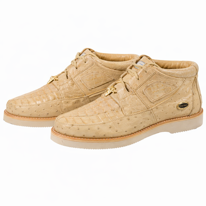 Men's Wild West Boots Caiman and Ostrich Skin Shoe 2ZA050211