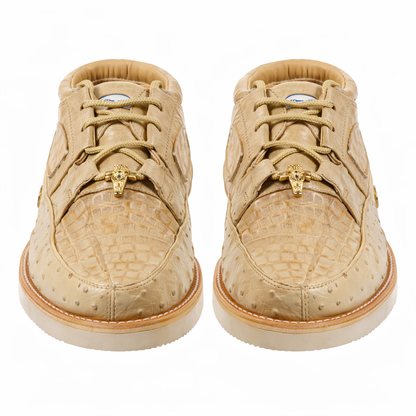 Men's Wild West Boots Caiman and Ostrich Skin Shoe 2ZA050211