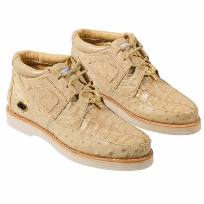 Men's Wild West Boots Caiman and Ostrich Skin Shoe 2ZA050211