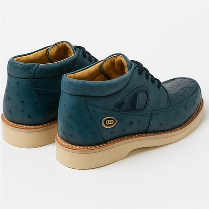 Men's Wild West Boots Caiman and Ostrich Skin Shoe 2ZA050214