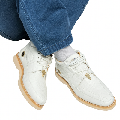 Mens Wild West Boots Caiman and Ostrich Skin Shoe 2ZA050228 8 2ZA050228-060  - from alligatorwarehouse.com