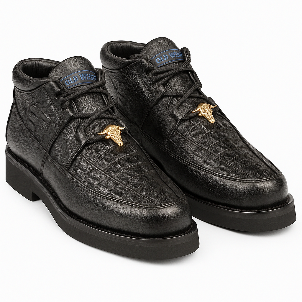 Men's Wild West Boots Caiman and Smooth Ostrich Skin Shoe 2ZA052805