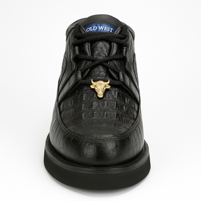 Men's Wild West Boots Caiman and Smooth Ostrich Skin Shoe 2ZA052805 8   - from alligatorwarehouse.com