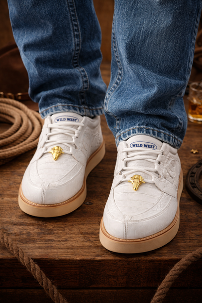 Men's Wild West Boots Caiman and Smooth Ostrich Skin Shoe 2ZA052828