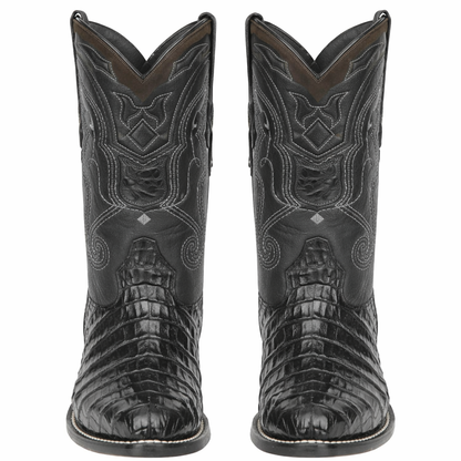 Men's Wild West Caiman Tail Skin J Toe Boots 29901-A