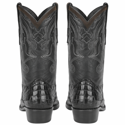 Men's Wild West Caiman Tail Skin J Toe Boots 29901-A