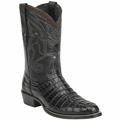 Men's Wild West Caiman Tail Skin J Toe Boots 29901-A