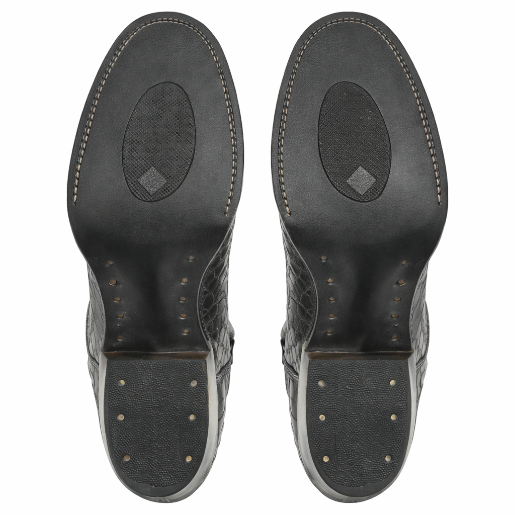 Men's Wild West Caiman Tail Skin J Toe Boots 29901-A