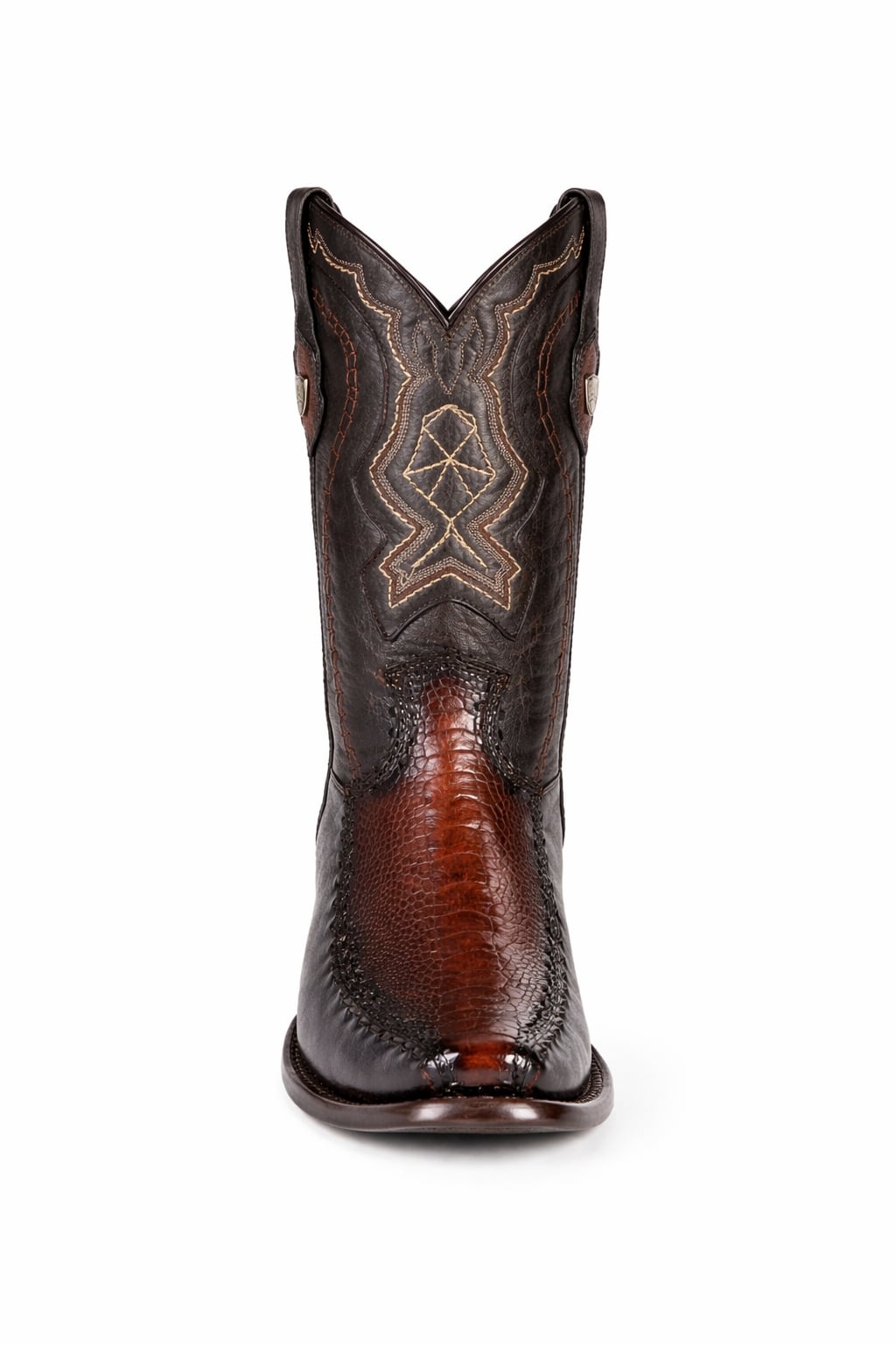 Men's Wild West Ostrich Leg with Deer Dubai Toe Boots 279F05