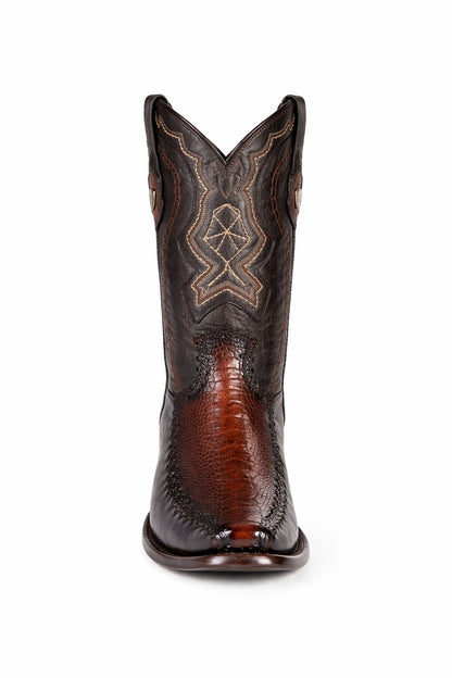 Men's Wild West Ostrich Leg with Deer Dubai Toe Boots 279F05