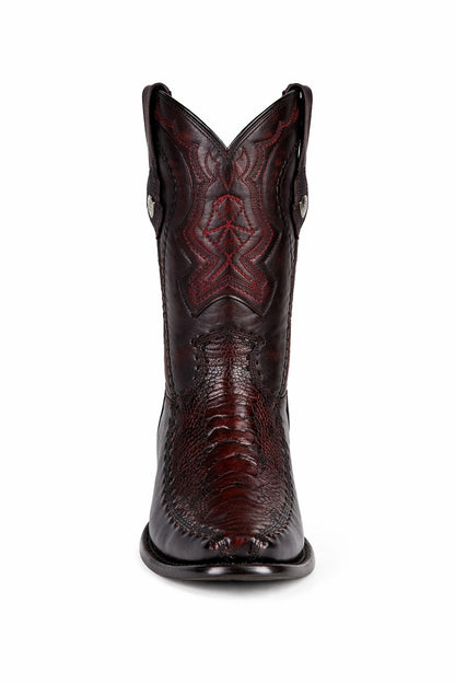 Men's Wild West Ostrich Leg with Deer Dubai Toe Boots 279F05