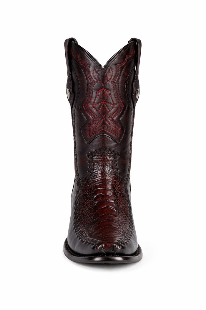 Men's Wild West Ostrich Leg with Deer Dubai Toe Boots 279F05