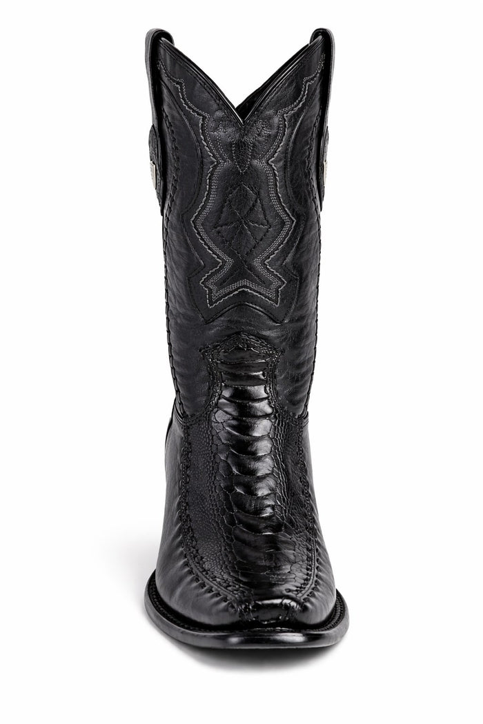 Men's Wild West Ostrich Leg with Deer Dubai Toe Boots 279F05