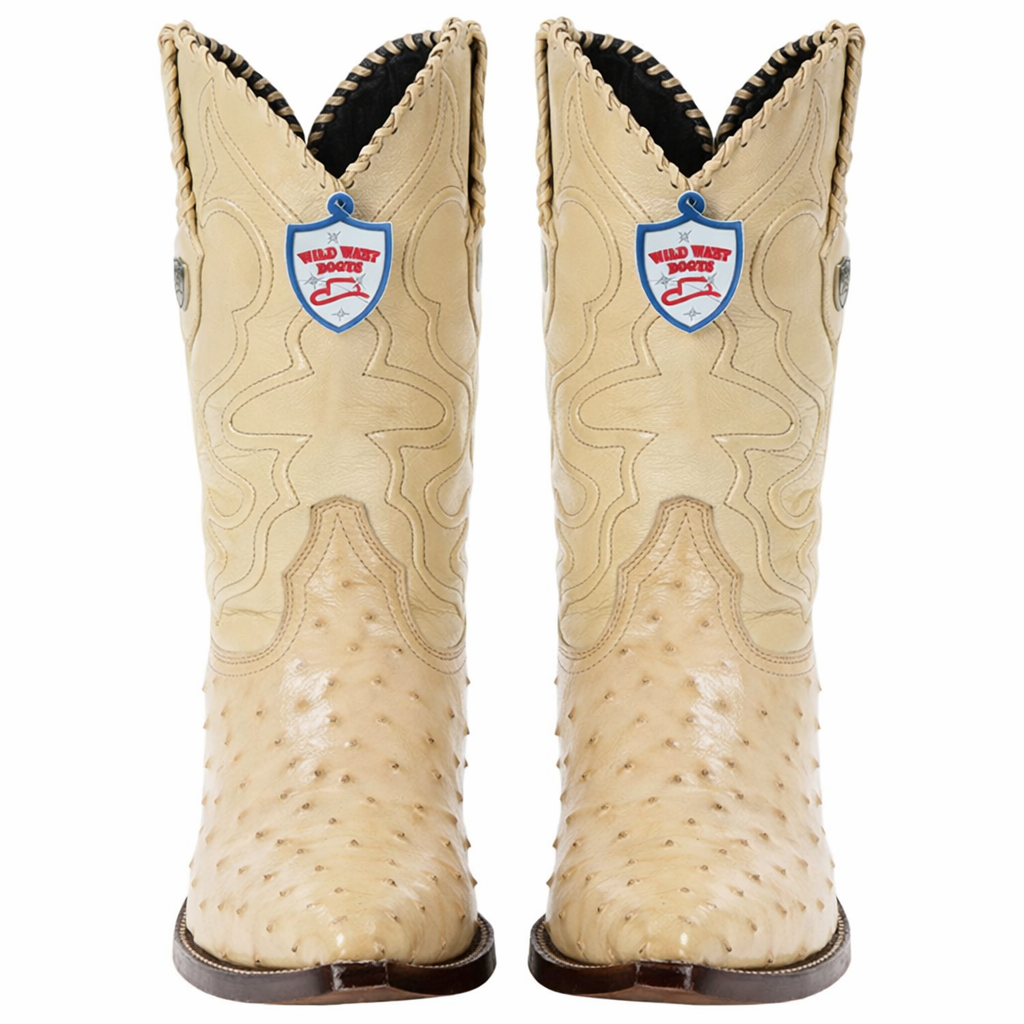 Men's Wild West Ostrich Skin 3X Toe Boots 29503-B