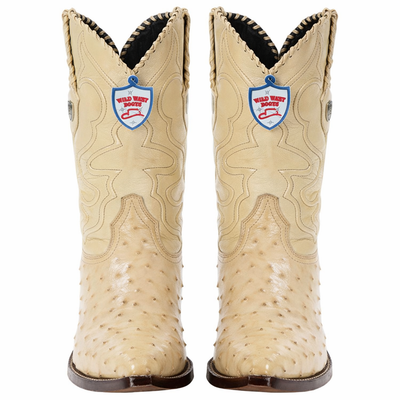 Men's Wild West Ostrich Skin 3X Toe Boots 29503-B