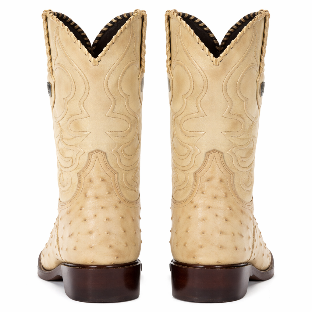 Men's Wild West Ostrich Skin 3X Toe Boots 29503-B