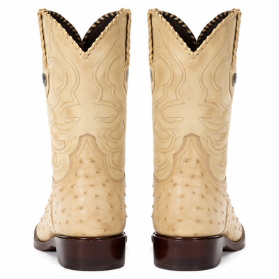 Men's Wild West Ostrich Skin 3X Toe Boots 29503-B