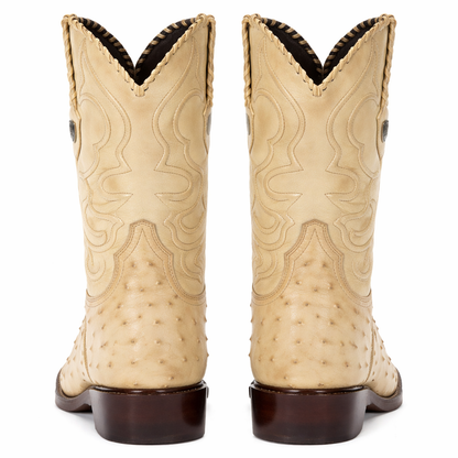 Men's Wild West Ostrich Skin 3X Toe Boots 29503-B