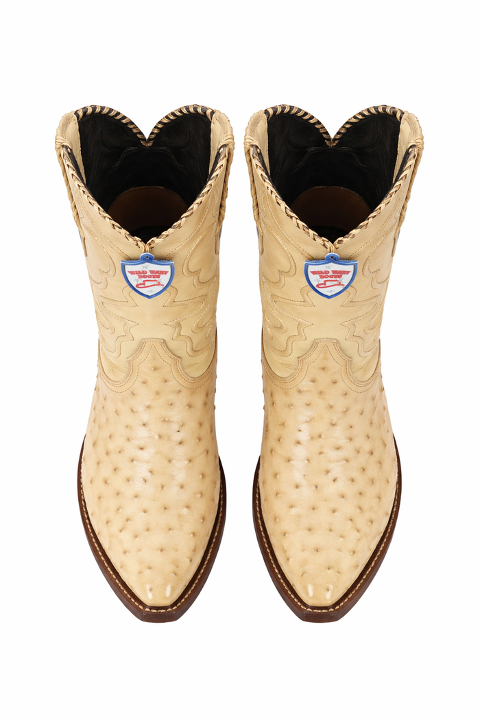 Men's Wild West Ostrich Skin 3X Toe Boots 29503-B
