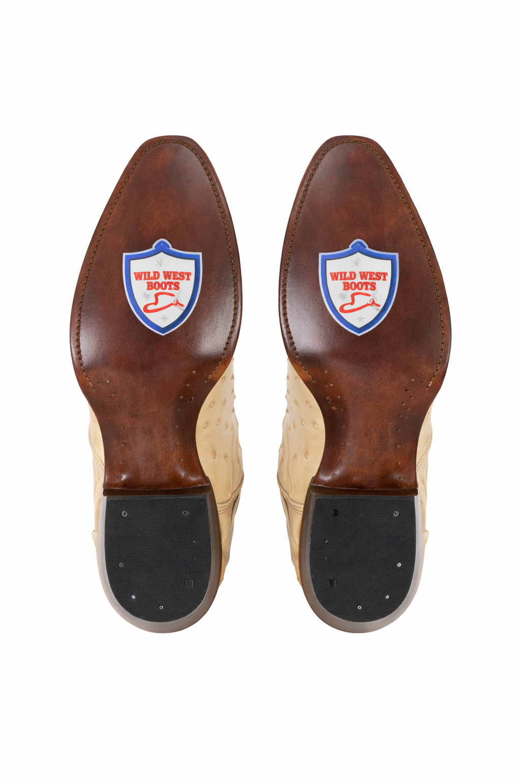 Men's Wild West Ostrich Skin 3X Toe Boots 29503-B