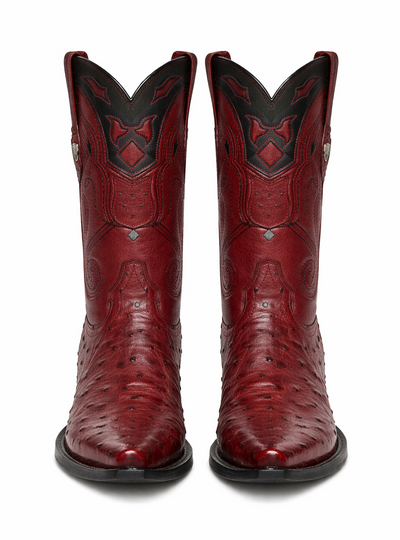 Men's Wild West Ostrich Skin Snip Toe Boots 29403