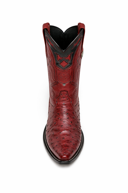 Men's Wild West Ostrich Skin Snip Toe Boots 29403