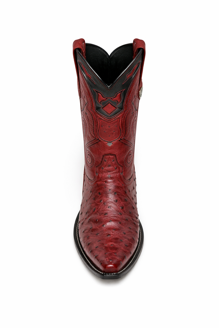 Men's Wild West Ostrich Skin Snip Toe Boots 29403