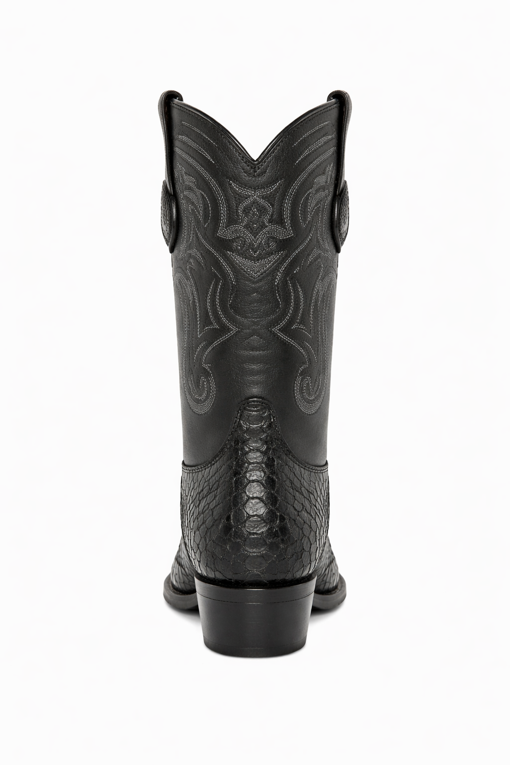 Mens Wild West Python Skin J-Toe Boots