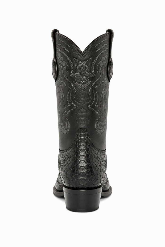 Mens Wild West Python Skin J-Toe Boots