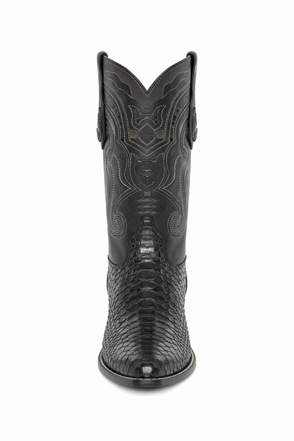 Mens Wild West Python Skin J-Toe Boots