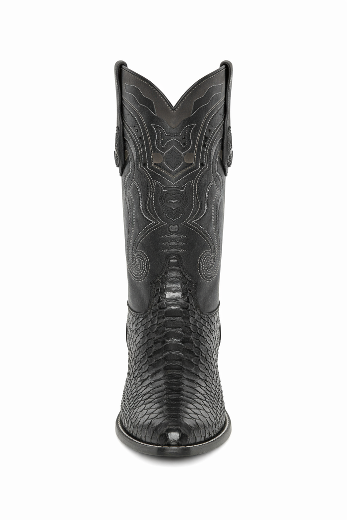 Mens Wild West Python Skin J-Toe Boots