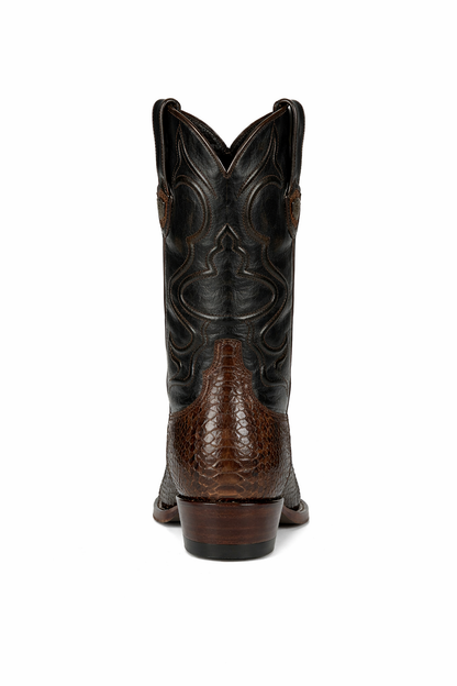 Mens Wild West Python Skin J-Toe Boots