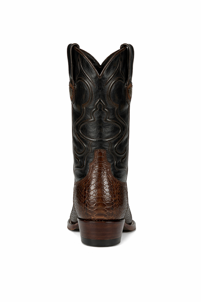 Mens Wild West Python Skin J-Toe Boots