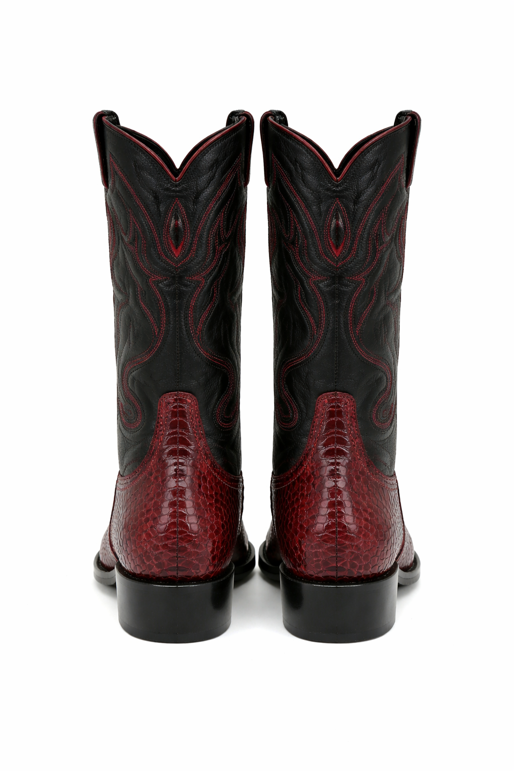 Mens Wild West Python Skin J-Toe Boots