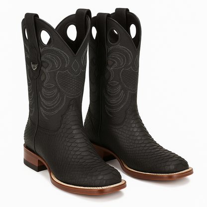 Men's Wild West Python Skin Rodeo Toe Boot 2818G5705