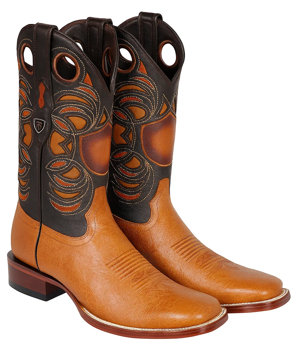 Men's Wild West Smooth Ostrich Ranch Toe Boots 282497