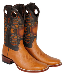 Men's Wild West Smooth Ostrich Ranch Toe Boots 282497