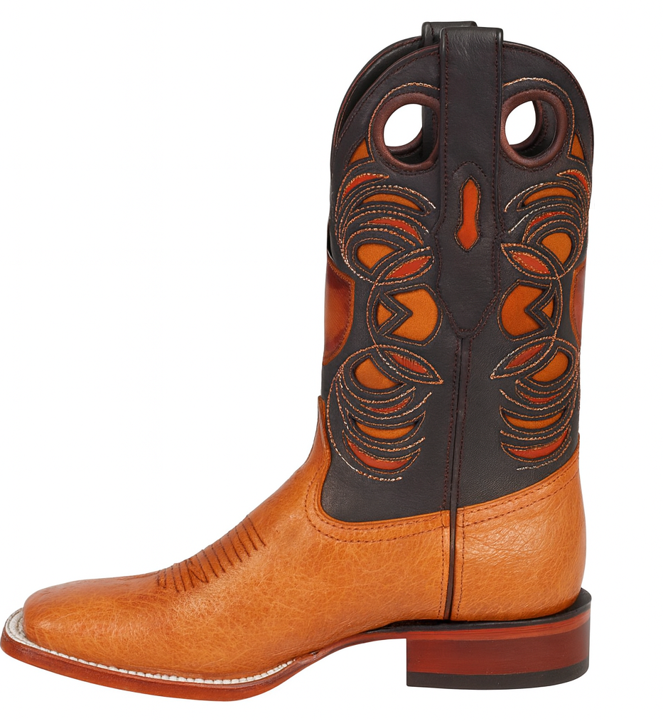 Men's Wild West Smooth Ostrich Ranch Toe Boots 282497