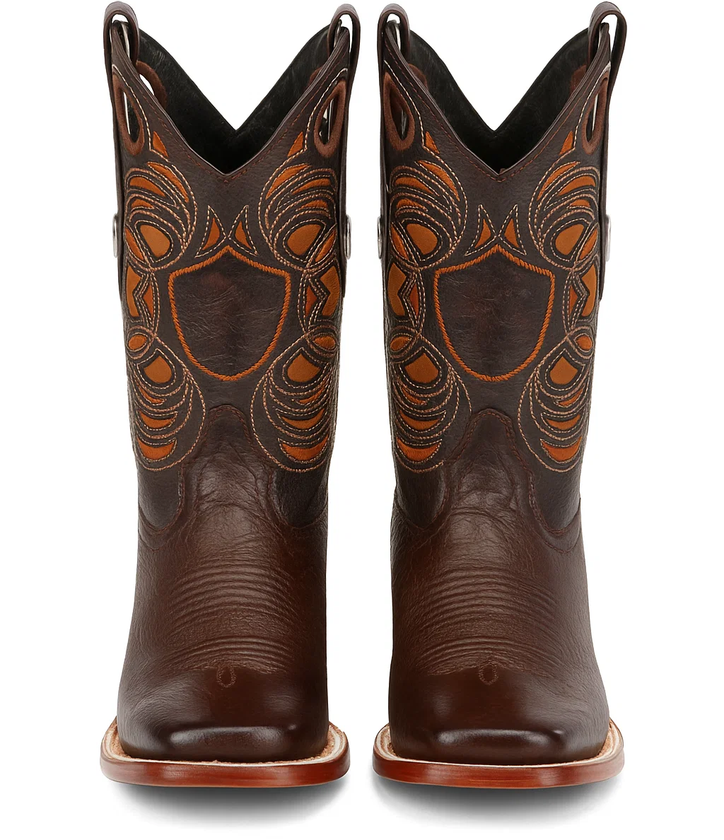 Men's Wild West Smooth Ostrich Ranch Toe Boots 282497