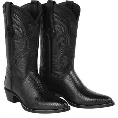 Men's Wild West Teju Lizard Skin J Toe Boots 29907 6 2990703-060  - from alligatorwarehouse.com