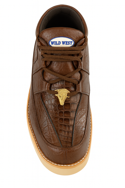 Men's Wild West Boots Caiman and Smooth Ostrich Skin Shoe 2ZA052807 4 2ZA052807-060  - from alligatorwarehouse.com